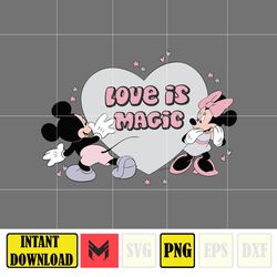 Cartoon Valentine Png Bundle, Valentine Mouse Story Png Bundle, Be My Valentine Png, Mouse And Friend Character Movie (5