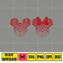 Designs Cartoon Valentine Svg, Be My Valentine Svg, Mouse And Friend Character Movie Svg (6)