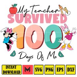 Big 100 Days Of School Svg, Mouse and Friend, 100th Day of School Svg, Back To School, Toy 100 Days Pop, Woody Svg (38)