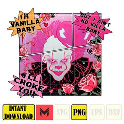 I'm Vanilla Baby Valentine Png, Comic Horror Valentine Png, Pink Killer Valentine Movie Png, Horror Story Png (9)