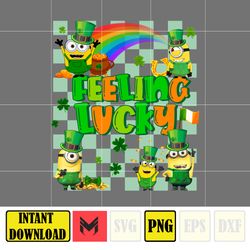Feeling Lucky Png, Cartoon St. Patrick's Day Png, St Patricks Day Shirt, Cartoon Movies PNG, Sublimation Designs