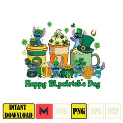 Happy St Patricks Day Stitch Png, Stitch Happy Patrick Day Png, First Dis ney Trip Png, Magical Patricks, Lucky Vibes