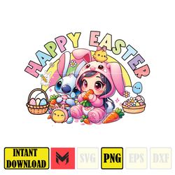 Pink Cartoon Stitch Png, Happy Esater Png, Cartoon Easter Png, Happy Easter Day Png, Funny Easter Png, Instant Download