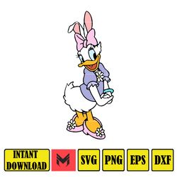 Daisy Duck Easter Svg, Easter Svg Cut Files For Cricut, Silhouette, Mickey Svg, Easter Png, Mickey And Frienda Easter