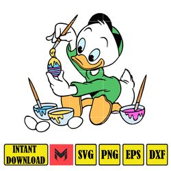 Donald Duck Easter Svg, Easter Svg, Silhouette, Mickey Svg, Easter Png, Mickey And Frienda Easter Svg (8)