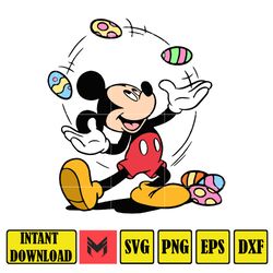 Mickey Easter Svg, Easter Svg, Silhouette, Mickey Svg, Easter Png, Mickey And Frienda Easter Svg, Instant Download (7)
