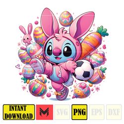 Pink Cartoon Stitch Png, Cartoon Easter Png, Stitch Easter Png, Happy Easter Day Png, Funny Easter, Instant Download (1)
