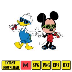 Mickey Donald Png, Mickey Summer Svg, Summer Svg, Summer Time Svg, Mickey Friends Svg, Mickey Donald Summer Svg