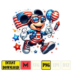 Mickey 4Th Of July Png,Funny Cartoon Fourth Of July Png, Cartoon Independence Day Png, 4th Of July Png, 4th of July