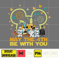 Disney May The 4th Be With You Png, May The Fourth Be With You Png, Cartoon 4th Be With You Png, Sublimation Design
