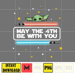 May The 4th Be With You Png, May The Fourth Be With You Png, Cartoon 4th Be With You Png, Sublimation Design (1)