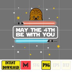 May The 4th Be With You Png, May The Fourth Be With You Png, Cartoon 4th Be With You Png, Sublimation Design (2)