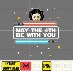 May The 4th Be With You Png, May The Fourth Be With You Png, Cartoon 4th Be With You Png, Sublimation Design (4)