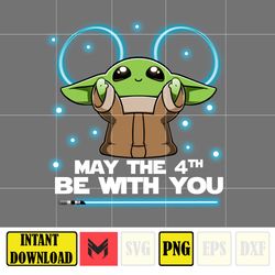 May The 4th Be With You Png, May The Fourth Be With You Png, Cartoon 4th Be With You Png, Sublimation Design (7)