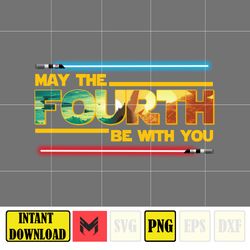 May The Fourth Be With You Png, May The 4th Be With You Png, Cartoon 4th Be With You Png, Sublimation Design