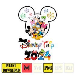 Mickey Disney Trip 2024 Png, Family Trip 2024 Png, Vacay Mode Png, Magical Kingdom 2024 Png, Family Vacation Png