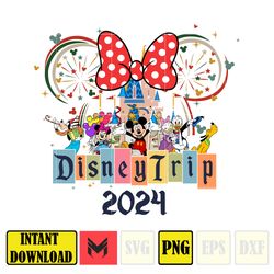 Minnie Disney Trip Family Trip 2024 Png, Vacay Mode Png, Magical Kingdom 2024 Png, Family Vacation Png, Trip 2024 Png