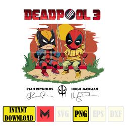 Deadpool 3 Png, Ryan Reynolds Hugh Jackman Png, Deadpool and Wolverine Png, Cute Deadpool 3 png, Instant Download