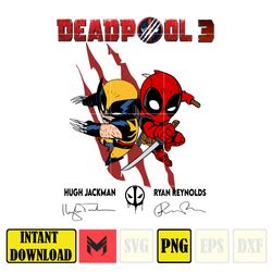 Deadpool 3 Png, Ryan Reynolds Hugh Jackman Png, Deadpool and Wolverine Png, Cute Deadpool 3 Png, Instant Download (2)