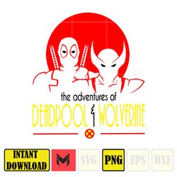The Adventures Of Deadpool Wolverine Png, Deadpool and Wolverine Png, Cute Deadpool 3 Png, Instant Download