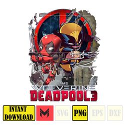 The Wolverine Deadpool 3 Png, Deadpool and Wolverine Png, Cute Deadpool 3 png, Superhero X-Men Png, Instant Download