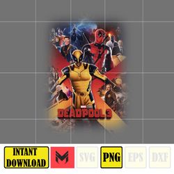 Marvel Studio Deadpool 3 Png, Deadpool and Wolverine, Ryan Reynolds Hugh Jackman Png, Superhero X-Men Png