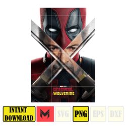 Mavel Studios Deadpool & Wolverine Png, Deadpool 3 Png, Ryan Reynolds Hugh Jackman Png, Superhero X-Men Png