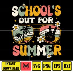 Schools Out For Summer Svg, Happy Last Day Of School Svg, Summer Holiday Svg, End Of the School Year Svg