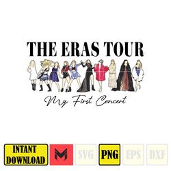 The Eras Tour My First Concert Png, Swiftie Png, Flower Taylor Png, Taylor Fan png ,Taylors Version, Eras Tour Merch Png