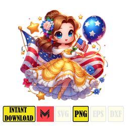 Belle America Png, Funny Cartoon Fourth Of July Png, Cartoon Independence Day Png, 4th Of July Png, 4th of July