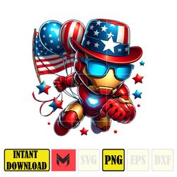 Iron Man America Png, Funny Cartoon Fourth Of July Png, Cartoon Independence Day Png, 4th Of July Png