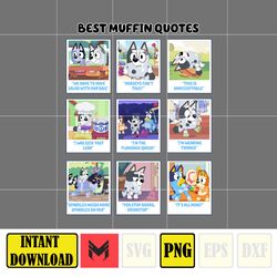 Bluey Best Muffin Quotes Png, Bluey Family Matching Png, Bluey Png, Bluey Friends Png, Bluey Birthday Png