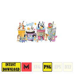 Bluey Coffee Png, Bluey Family Matching Png, Bluey Png, Bluey Friends Png, Bluey Birthday Png