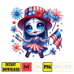 America Sally Png, Horror Movie Fourth Of July Png, Cartoon Independence Day Png, 4th of July sublimation, America Png