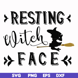 Resting witch face svg, halloween svg, png, dxf, eps digital file HLW24072022