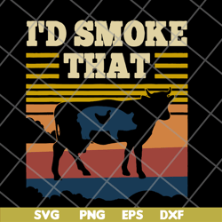 Id Smoke That Retro Vintage Funny Farm Animals Farmer svg, png, dxf, eps digital file FN12062106