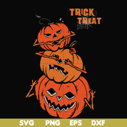Trick treat halloween svg, png, dxf, eps digital file HLW1707201