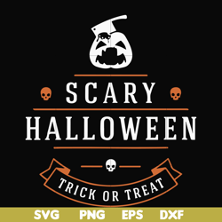 Scary halloween trick or treat svg, png, dxf, eps digital file HLW17072013