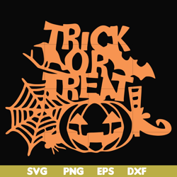 Trick or treat svg, halloween svg, png, dxf, eps digital file HLW1707206