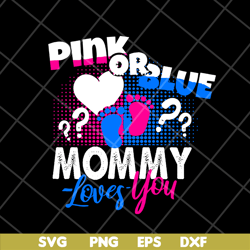 pink of blue momy loves you svg, Mother's day svg, eps, png, dxf digital file MTD13042104