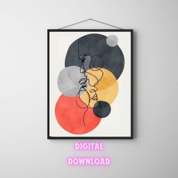boho style, printable wall art, digital download, home decor,