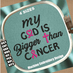 cancer quote embroidery patterns | breast cancer embroidery design | cancer awareness embroidery file | caner embroidery