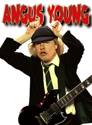 Angus Young ACDC PNG Transparent Background File Digital Download