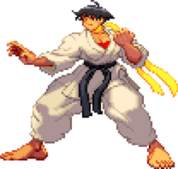 Street Fighter 3 8 bit Makoto PNG Transparent Background File Digital Download