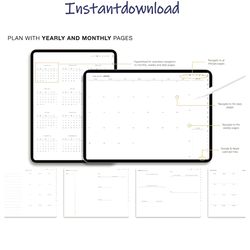 Digital planner, Goodnotes planner, iPad planner, Notability planner, Dated digital planner, Digital calendar