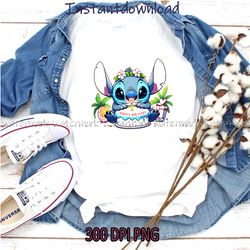 Stitch Happy Birthday Png, Happy Birthday Stitch Images, Stitch Birthday, Instantdownload, file for shirt, digital print