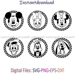 Mickey Mouse SVG, Mickey Mouse And Friends Checkered SVG, Mickey SVG, Mickey Mouse Silhouette SVG, Mickey Minnie SVG PNG