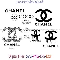 Chanel Bundle Logo Svg, Brand Logo Svg, LV Logo Svg, GG Logo Svg, Chanel Logo Svg cricut, file download