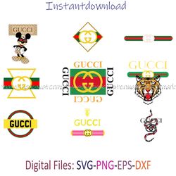 Gucci Logo Bundle Svg, Brand Logo Svg, LV Logo Svg, GG Logo Svg, Chanel Logo Svg, Instantdownload, png for shirt, cricut