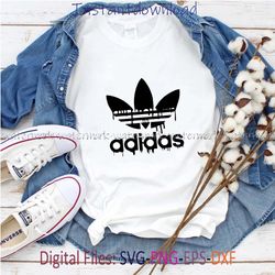Dripping Adidas Logo Svg, Brand Logo Svg, LV Logo Svg, GG Logo Svg, Chanel Logo, Instantdownload, png for shirt, cricut
